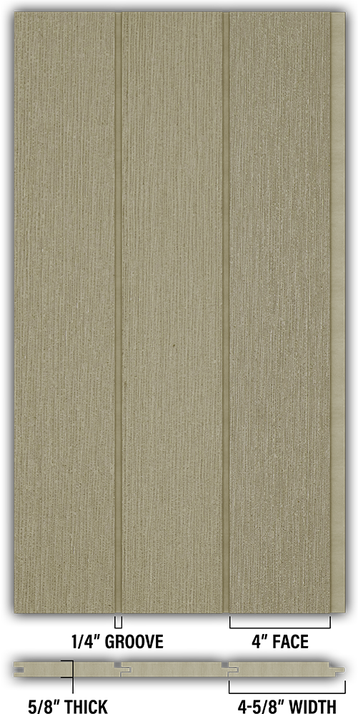 4″ RoughSawn T&G Modern Shiplap Strips - Individual