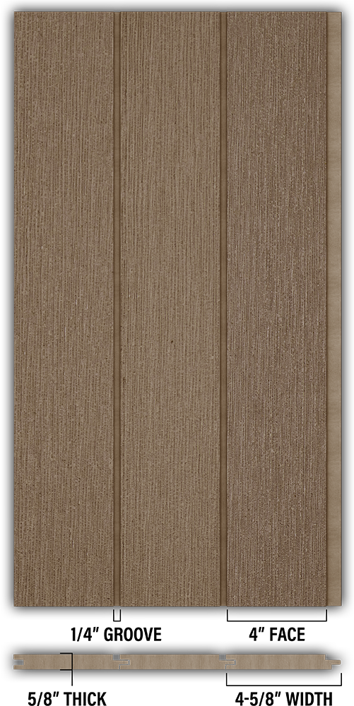 4″ RoughSawn T&G Modern Shiplap Strips - Individual