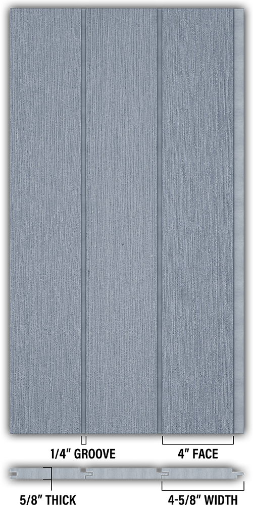 4″ RoughSawn T&G Modern Shiplap Strips - Individual