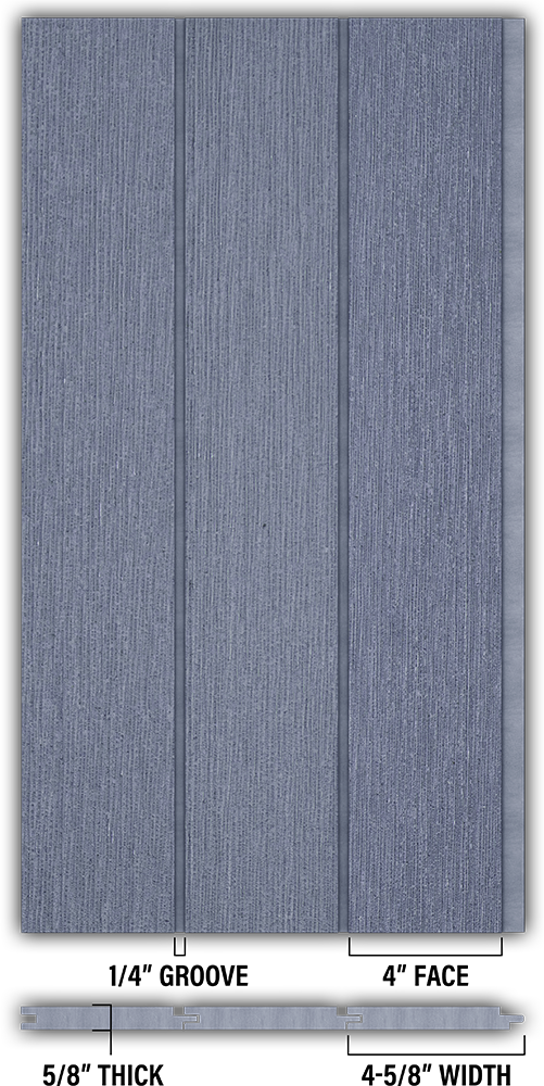 4″ RoughSawn T&G Modern Shiplap Strips - Individual