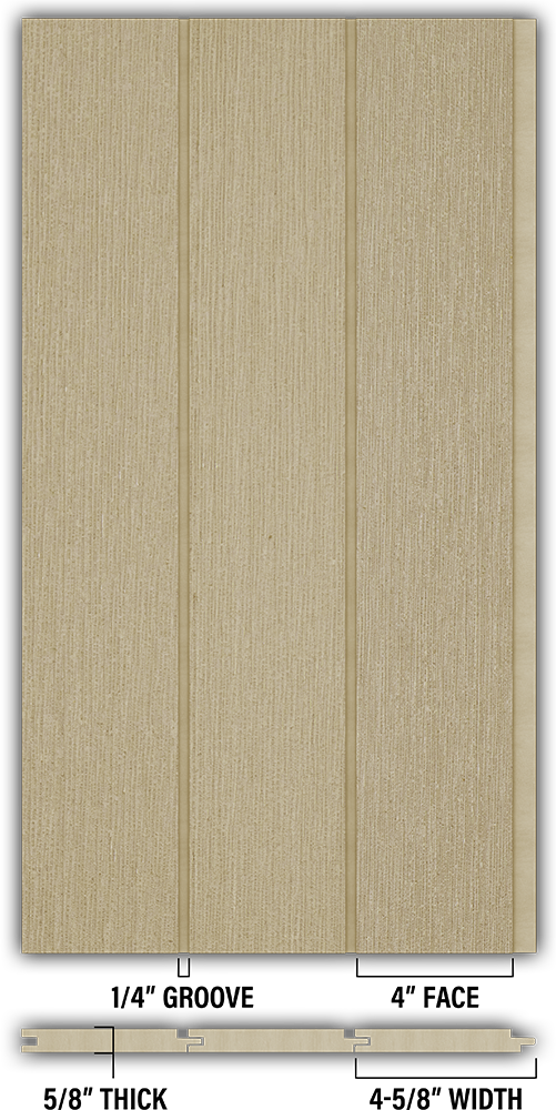 4″ RoughSawn T&G Modern Shiplap Strips - Individual