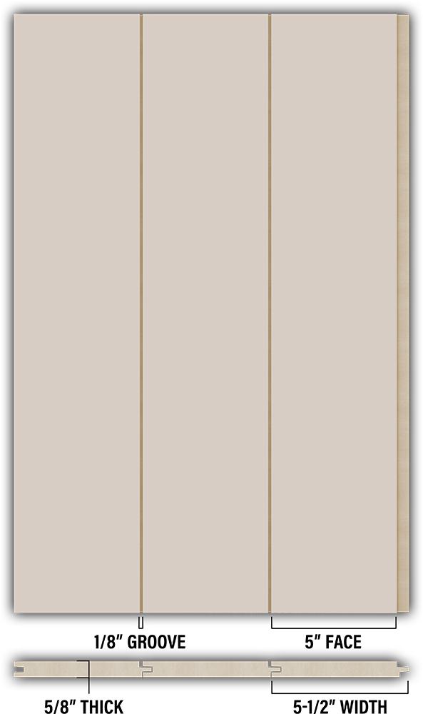5″ Smooth T&G Modern Shiplap Strips - Individual