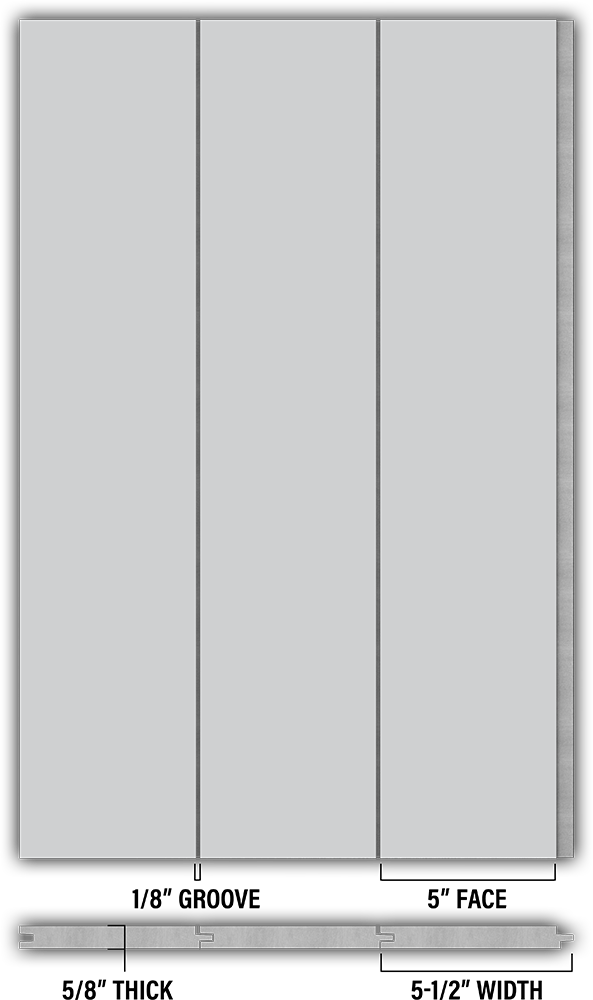 5″ Smooth T&G Modern Shiplap Strips - Individual