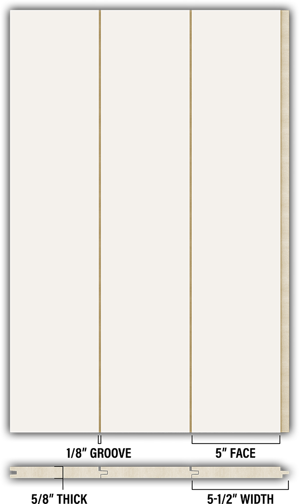 5″ Smooth T&G Modern Shiplap Strips - Individual