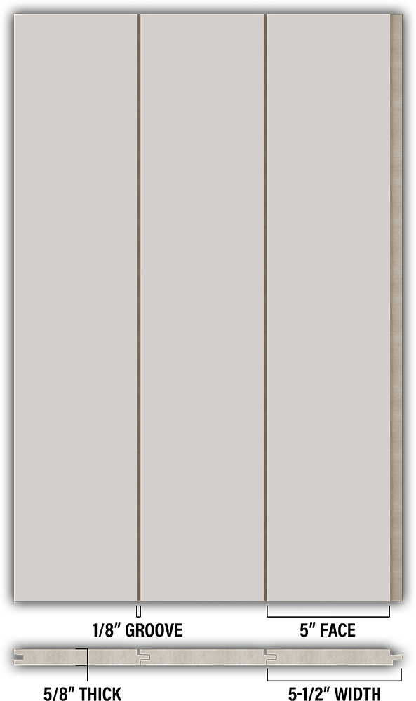 5″ Smooth T&G Modern Shiplap Strips - Individual