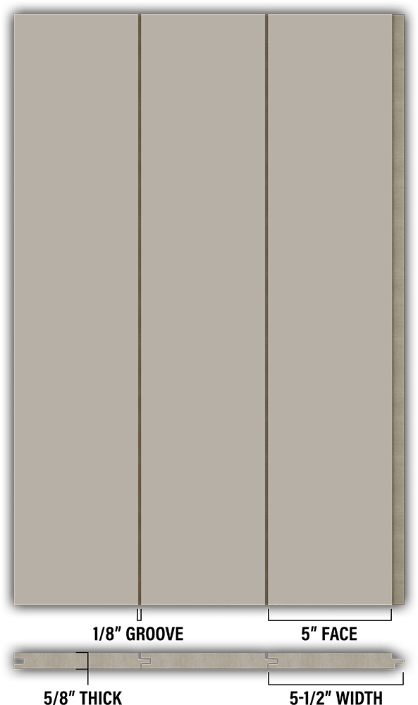 5″ Smooth T&G Modern Shiplap Strips - Individual