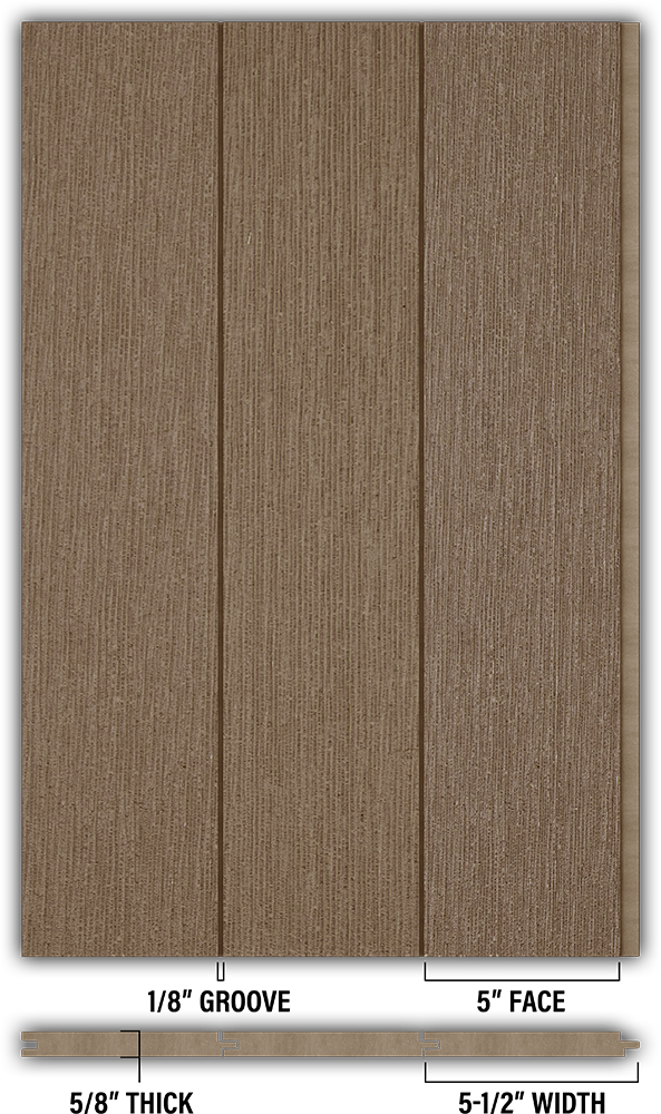 5″ RoughSawn T&G Modern Shiplap Strips - Individual