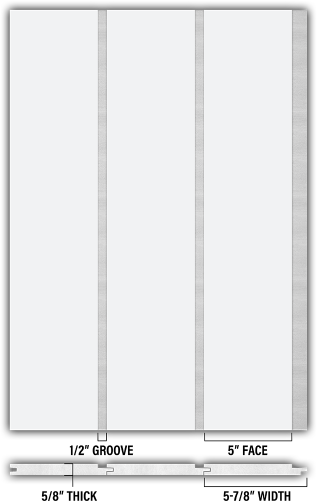 5″ Smooth T&G Modern Shiplap Strips - Individual