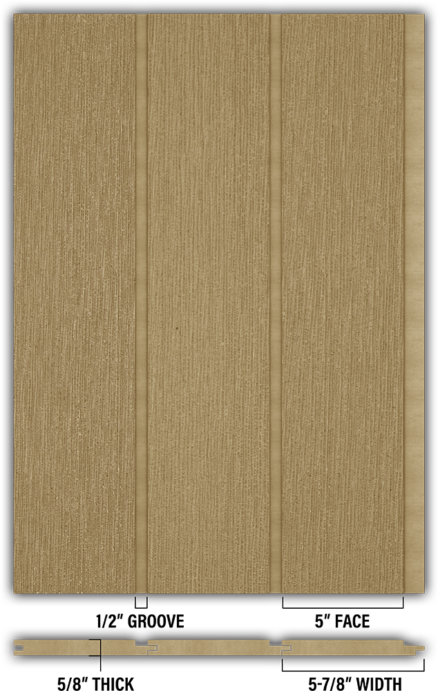 5″ RoughSawn T&G Modern Shiplap Strips - Individual
