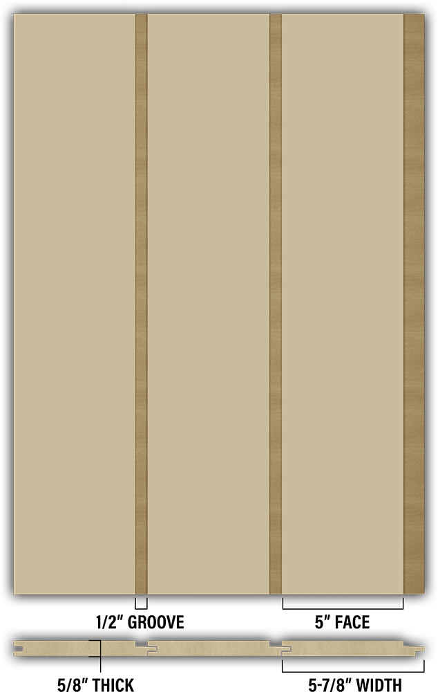 5″ Smooth T&G Modern Shiplap Strips - Individual