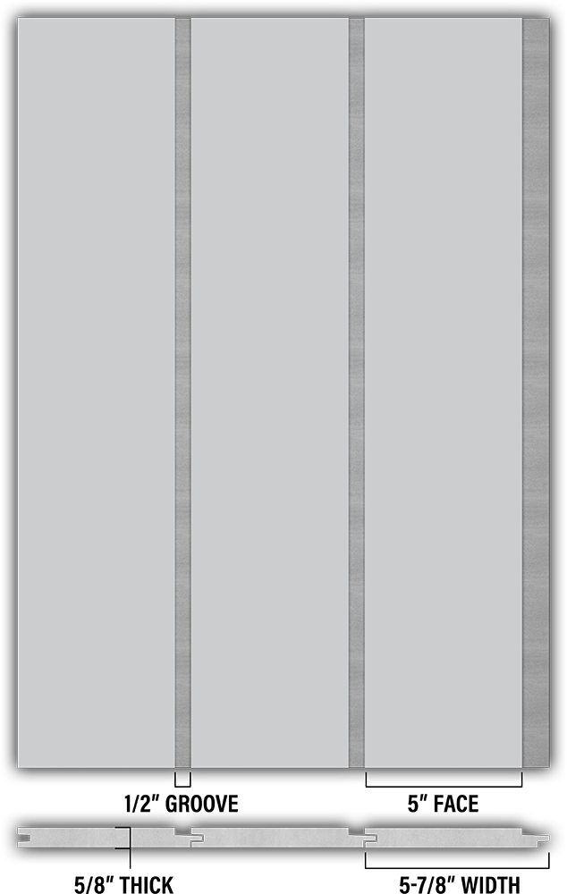 5″ Smooth T&G Modern Shiplap Strips - Individual