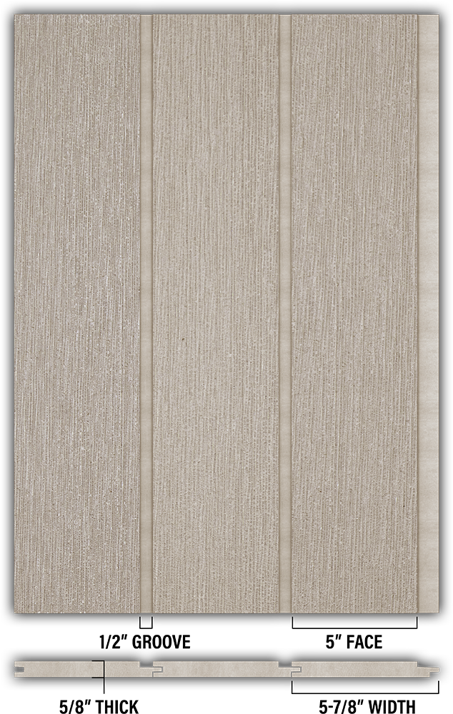 5″ RoughSawn T&G Modern Shiplap Strips - Individual