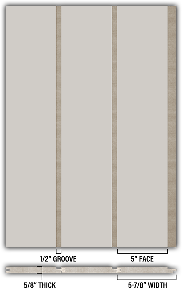 5″ Smooth T&G Modern Shiplap Strips - Individual