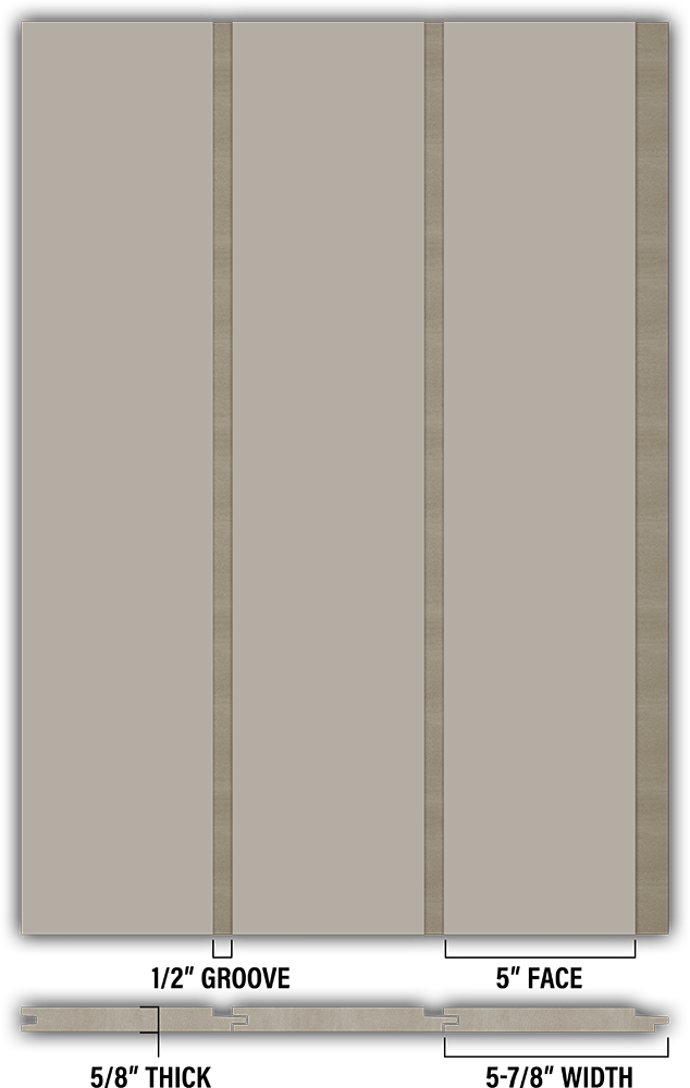 5″ Smooth T&G Modern Shiplap Strips - Individual