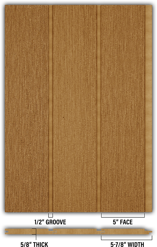 5″ RoughSawn T&G Modern Shiplap Strips - Individual