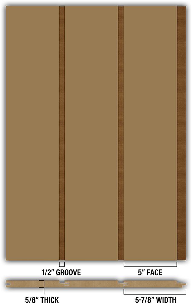 5″ Smooth T&G Modern Shiplap Strips - Individual