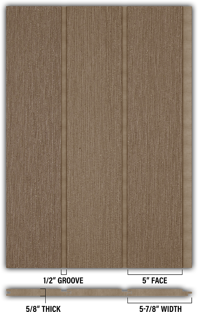 5″ RoughSawn T&G Modern Shiplap Strips - Individual