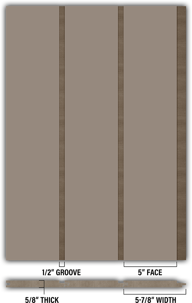 5″ Smooth T&G Modern Shiplap Strips - Individual