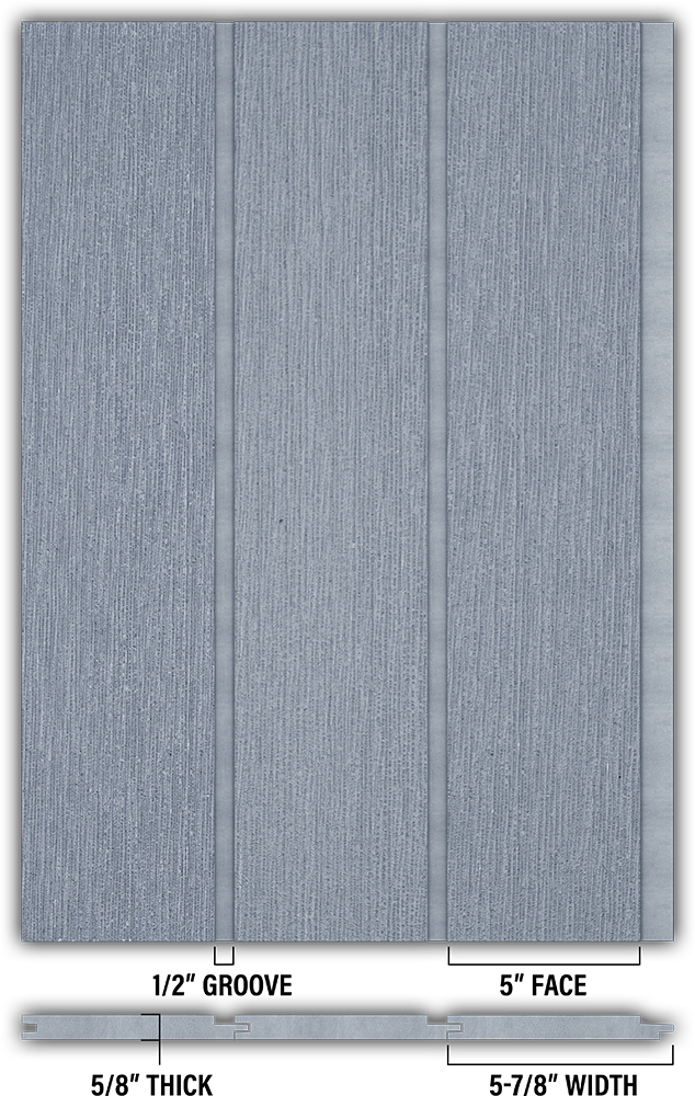 5″ RoughSawn T&G Modern Shiplap Strips - Individual