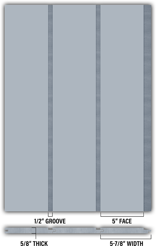 5″ Smooth T&G Modern Shiplap Strips - Individual