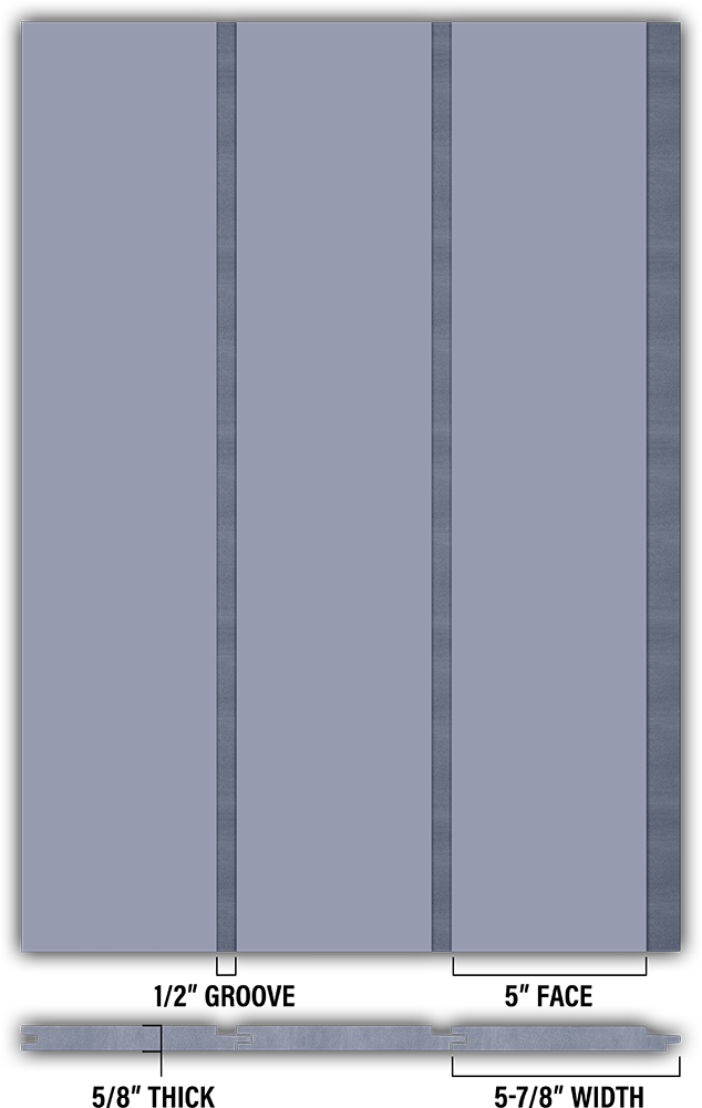 5″ Smooth T&G Modern Shiplap Strips - Individual