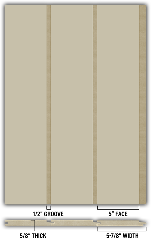 5″ Smooth T&G Modern Shiplap Strips - Individual