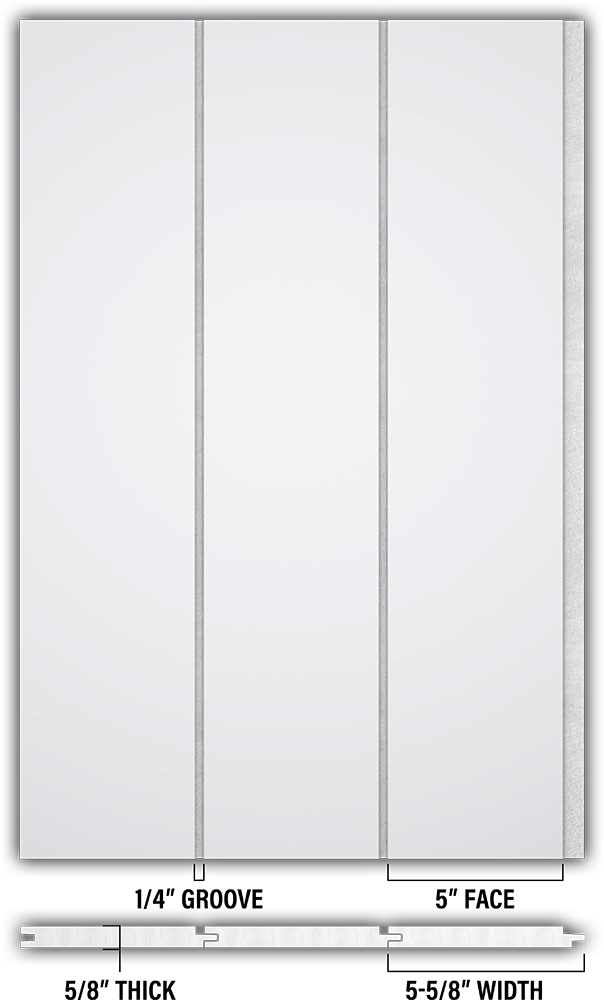 5″ Smooth T&G Modern Shiplap Strips - Individual