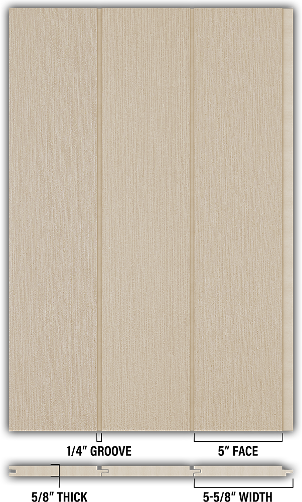 5″ RoughSawn T&G Modern Shiplap Strips - Individual