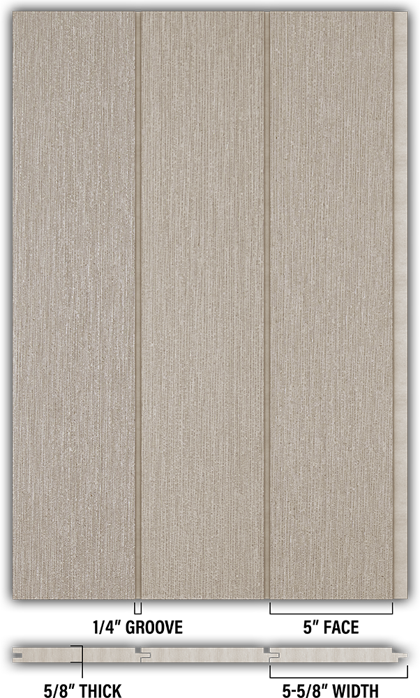 5″ RoughSawn T&G Modern Shiplap Strips - Individual