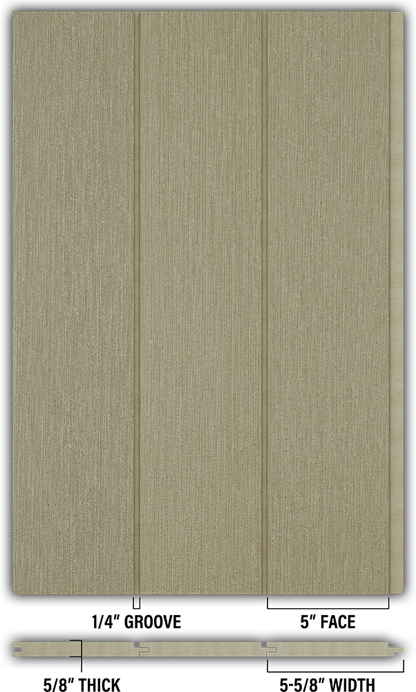 5″ RoughSawn T&G Modern Shiplap Strips - Individual