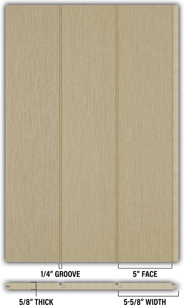 5″ RoughSawn T&G Modern Shiplap Strips - Individual