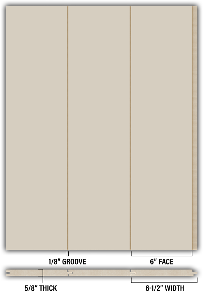 6″ Smooth T&G Modern Shiplap Strips - Individual
