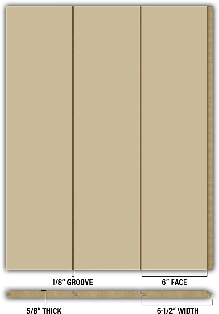 6″ Smooth T&G Modern Shiplap Strips - Individual