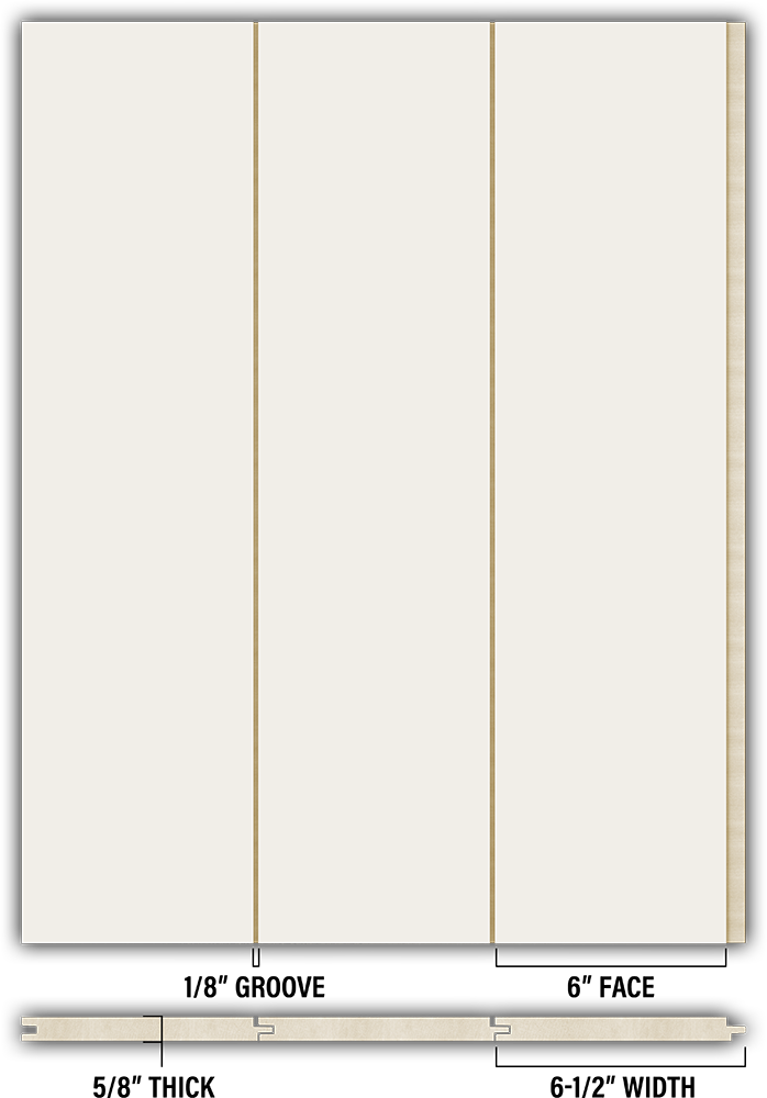 6″ Smooth T&G Modern Shiplap Strips - Individual