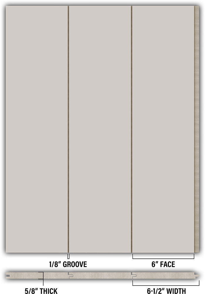 6″ Smooth T&G Modern Shiplap Strips - Individual