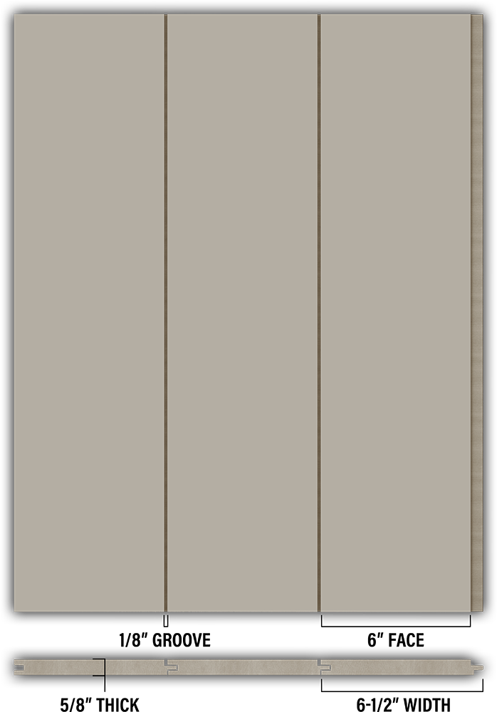 6″ Smooth T&G Modern Shiplap Strips - Individual