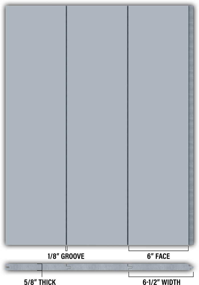 6″ Smooth T&G Modern Shiplap Strips - Individual