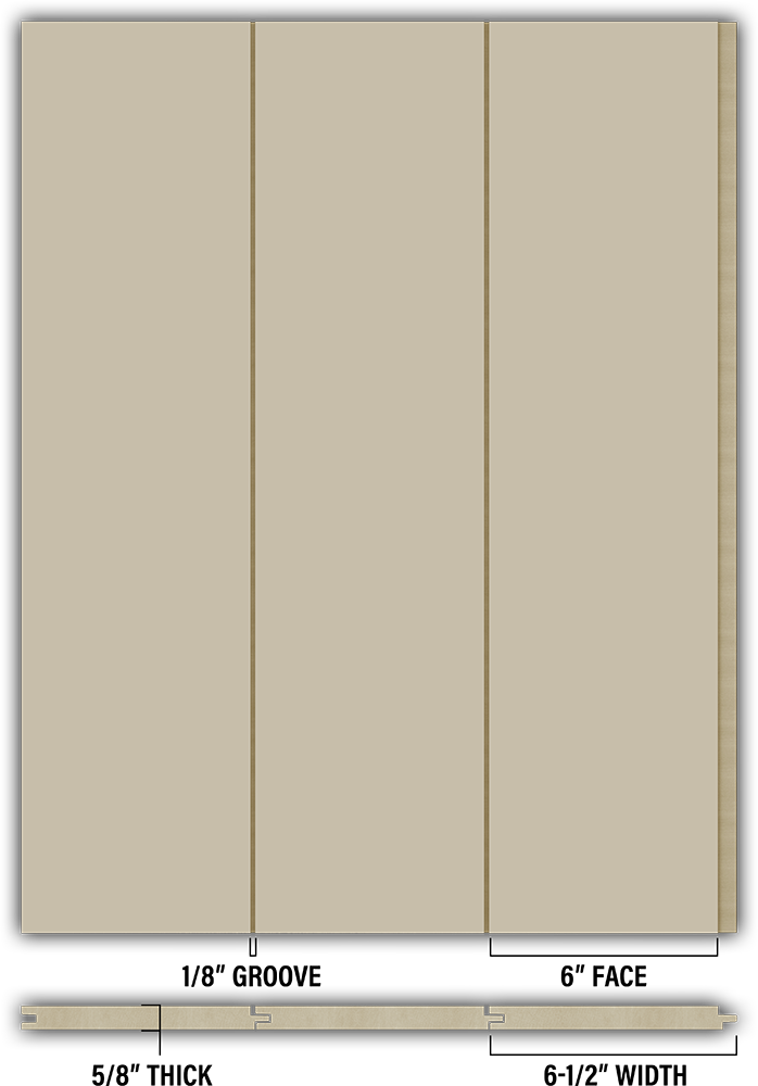 6″ Smooth T&G Modern Shiplap Strips - Individual