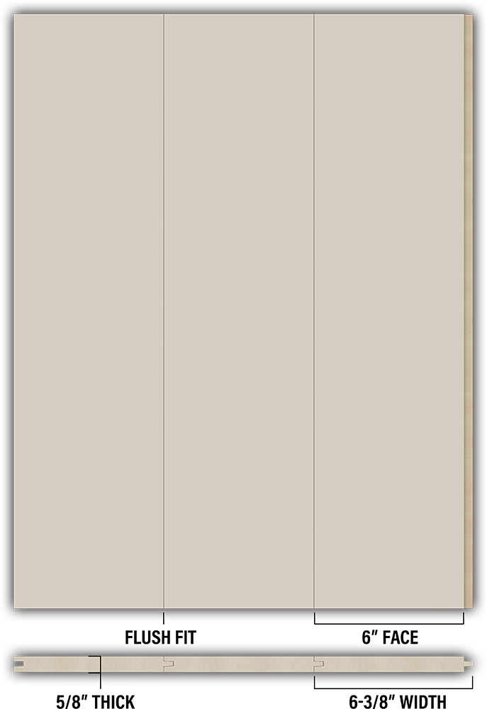 6″ Smooth T&G Modern Shiplap Strips - Individual