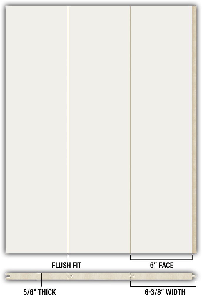 6″ Smooth T&G Modern Shiplap Strips - Individual