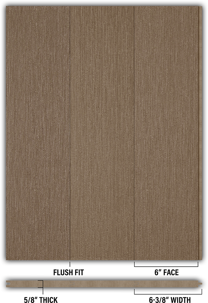 6″ RoughSawn T&G Modern Shiplap Strips - Individual