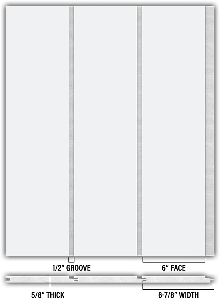 6″ Smooth T&G Modern Shiplap Strips - Individual