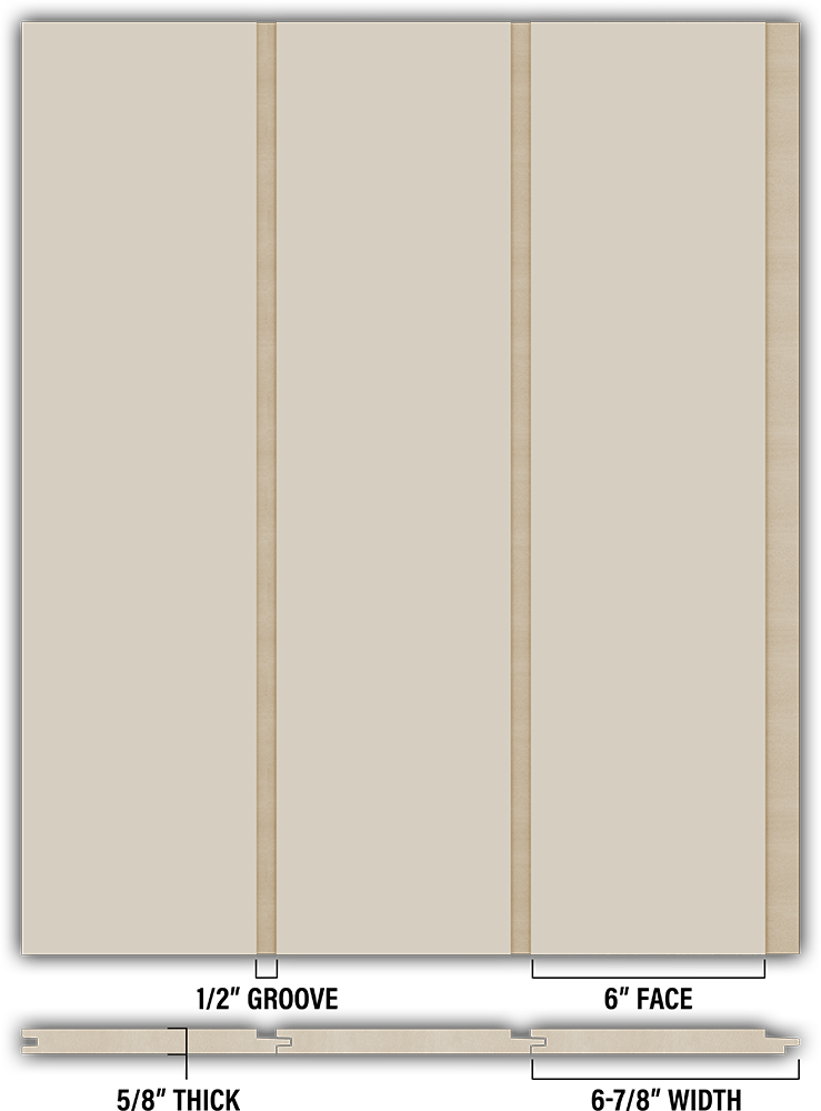 6″ Smooth T&G Modern Shiplap Strips - Individual