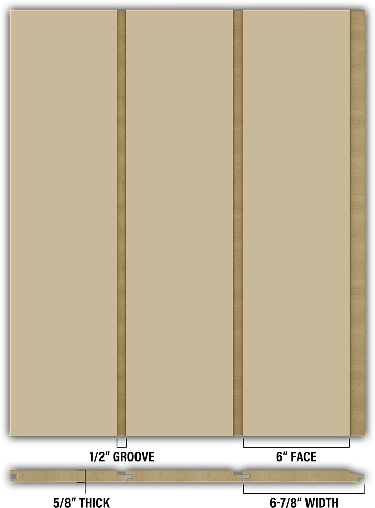 6″ Smooth T&G Modern Shiplap Strips - Individual