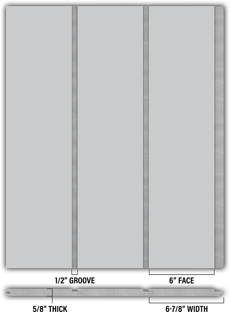 6″ Smooth T&G Modern Shiplap Strips - Individual