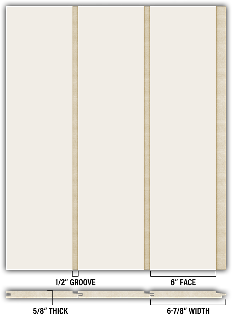 6″ Smooth T&G Modern Shiplap Strips - Individual