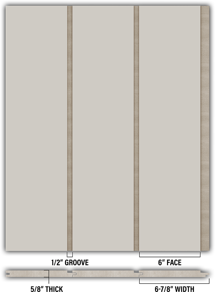 6″ Smooth T&G Modern Shiplap Strips - Individual