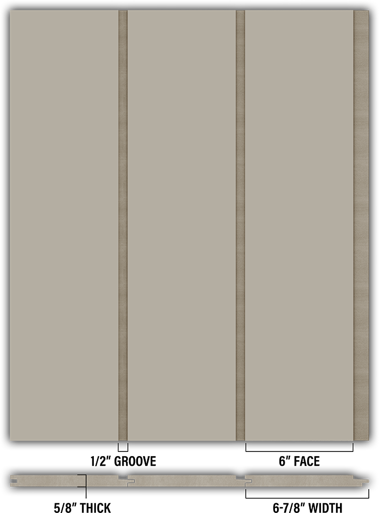 6″ Smooth T&G Modern Shiplap Strips - Individual
