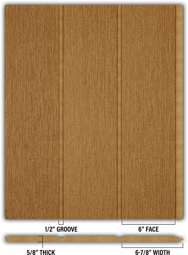 6″ RoughSawn T&G Modern Shiplap Strips - Individual