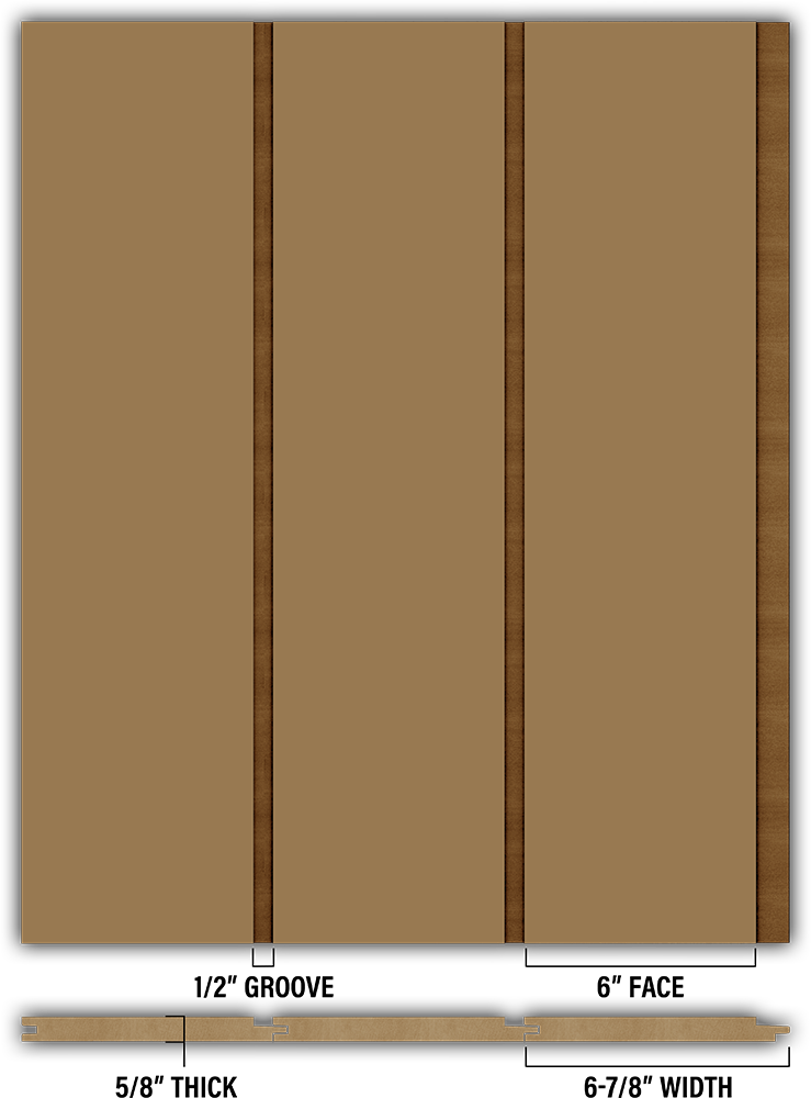 6″ Smooth T&G Modern Shiplap Strips - Individual